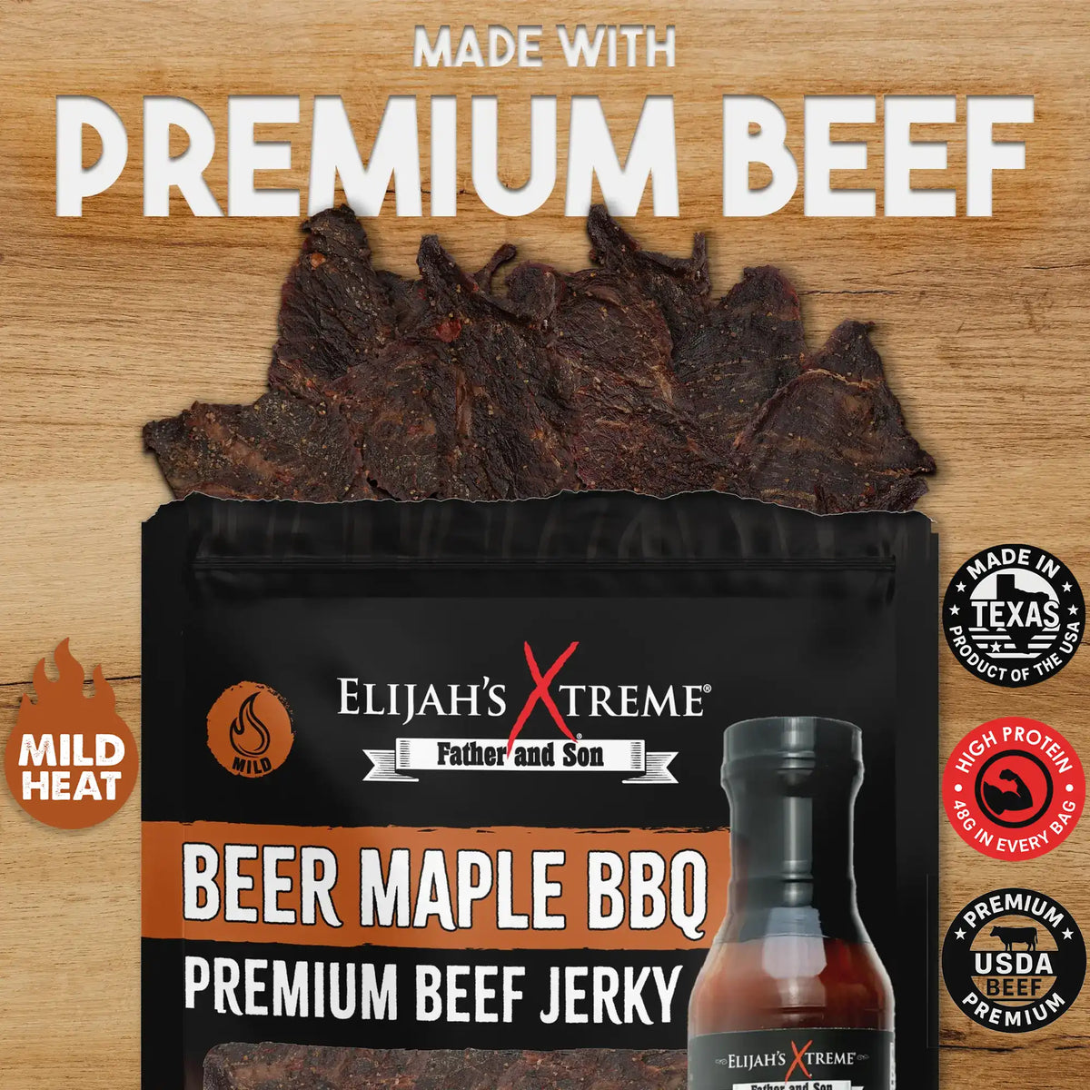 Beer Maple BBQ Beef Jerky
