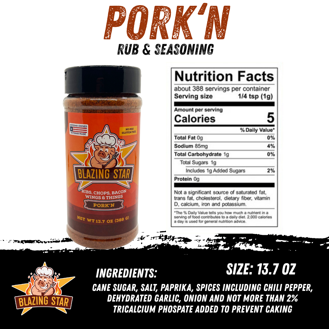 Blazing Star Pork'n Rub and Seasoning